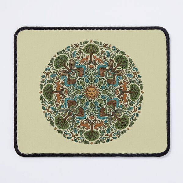 Item preview, Nature Mandala Sun and Forest Animals Cycle of Life designed and sold by VintryOff.