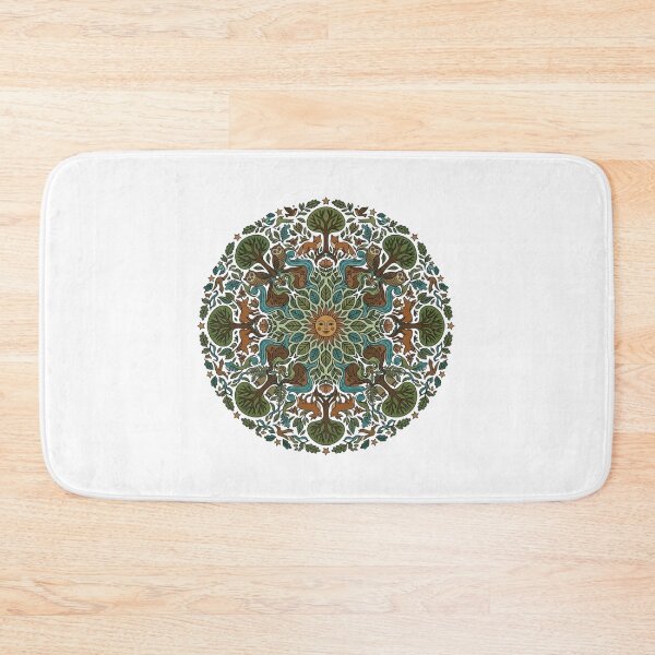 Item preview, Nature Mandala Sun and Forest Animals Cycle of Life designed and sold by VintryOff.