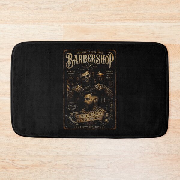 Item preview, Classic Barber Skull Illustration with Old School Vintage Workshop Vibes designed and sold by Modaozushi216.