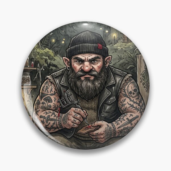 Item preview, Bearded & Unbothered –  Tattoo Gnome  designed and sold by Organized-ish.