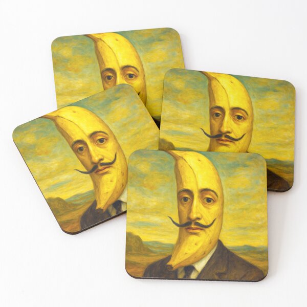 Item preview, The Dapper Banana Gentleman: Surreal Portrait of a Fruit Aristocrat designed and sold by Surreal Characters & Cute Pups.