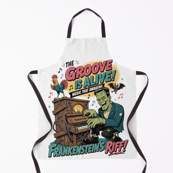 Item preview, Frankenstein playing the piano. designed and sold by taratyanprint.