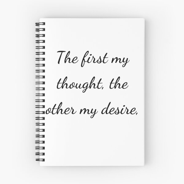 Item preview, "The first my thought, the other my desire," - handwriting black designed and sold by ariksworld.