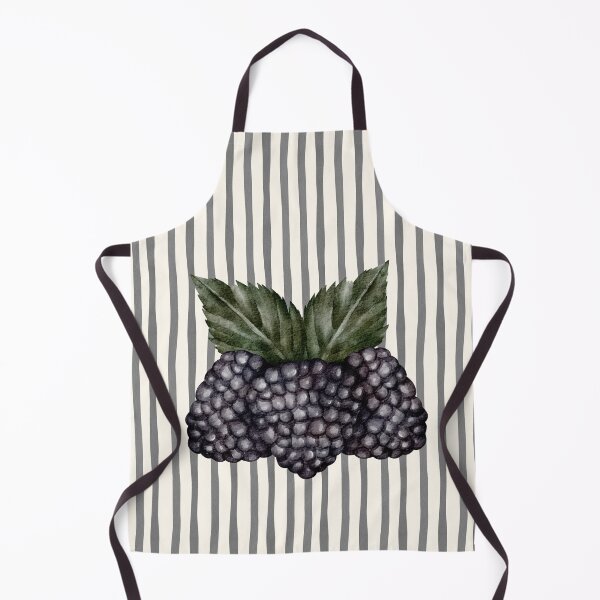 Item preview, Watercolor Blackberry Bunch on Striped Background designed and sold by HBBS DESIGNS.
