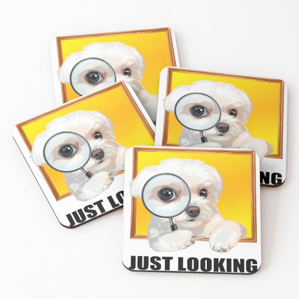 Item preview, Cool Puppy Just Looking - Funny Dog Detective Illustration designed and sold by Surreal Characters & Cute Pups.