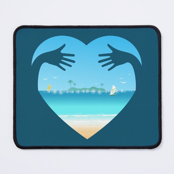 Item preview, Summer Heart Hug Tropical Beach Island Ocean Sailing designed and sold by SolutionsArt.
