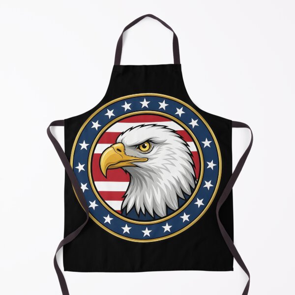 Item preview, Majestic Bald Eagle American Flag Badge – USA Patriotic Independence Day designed and sold by ZyxDes.