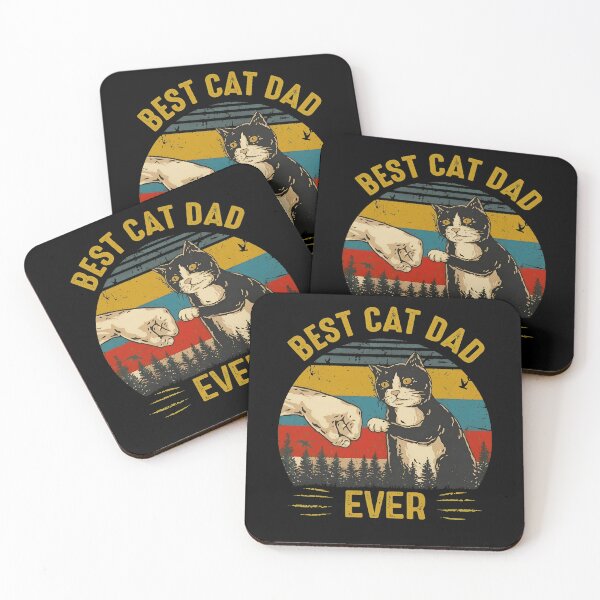 Item preview, Vintage Best Cat Dad Ever Fist Bump Black Cat Gift designed and sold by Dmo3HarkoArt.