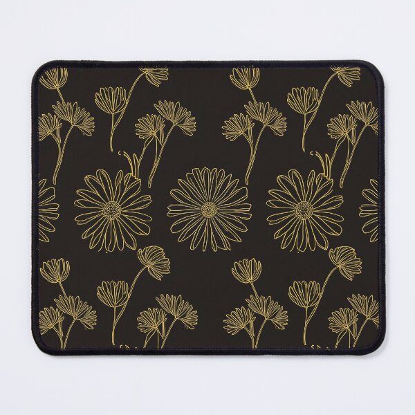 Item preview, Gold Line Art Daisy Botanical Seamless Pattern designed and sold by NuvoraNest.
