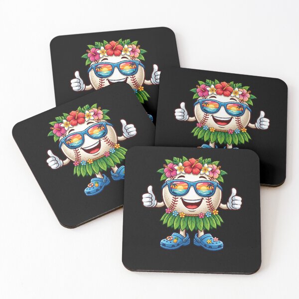 Item preview, Hawaiian Baseball Hawaii Tropical Beach Summer Vacation Kids designed and sold by Littermin.