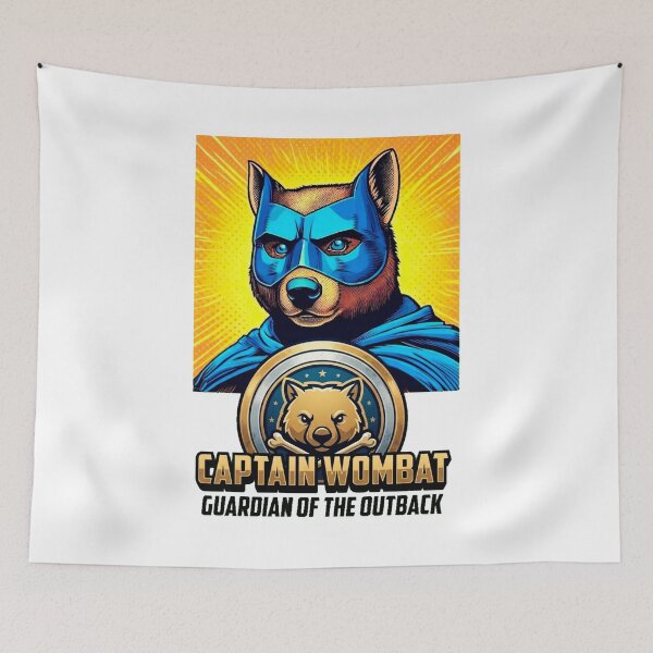 Item preview, Captain Wombat: The Epic Superhero Guardian of the Outback designed and sold by Surreal Characters & Cute Pups.