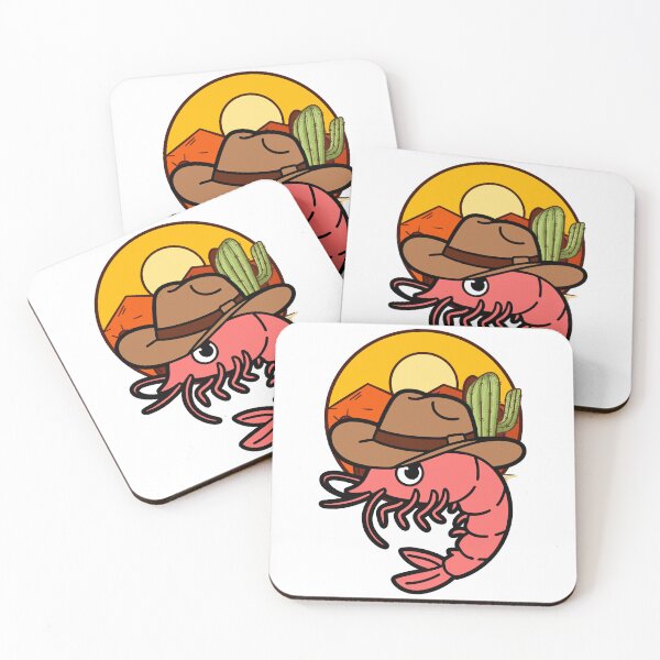 Item preview, Cowboy Shrimp Desert Sunset Kawaii Western designed and sold by yuki-hana.