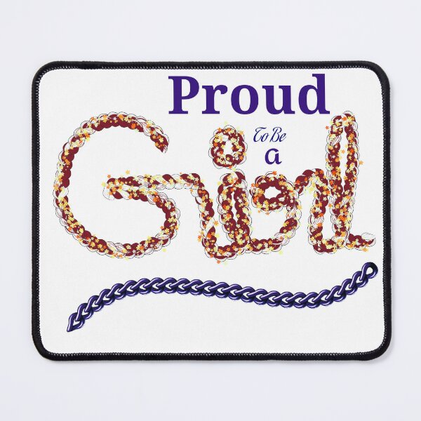 Item preview, Proud To Be A Girl Floral Typography designed and sold by Meiguilin.