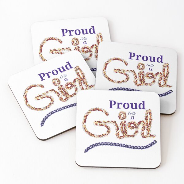 Item preview, Proud To Be A Girl Floral Typography designed and sold by Meiguilin.