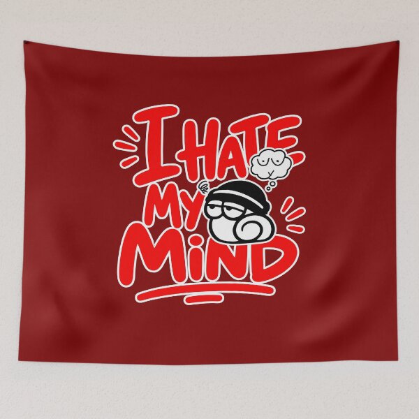 Item preview, I Hate My Mind - Relatable Overthinker Snail designed and sold by snewen.