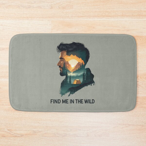 Item preview, Find Me In The Wild – Outdoor Adventure Double Exposure Art designed and sold by QuietlyBecoming.