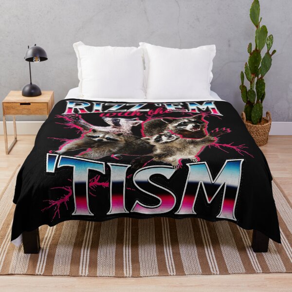 Item preview, Rizz 'Em With The 'Tism Raccoon Meme Humor designed and sold by AmaXONIC.