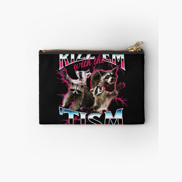 Item preview, Rizz 'Em With The 'Tism Raccoon Meme Humor designed and sold by AmaXONIC.