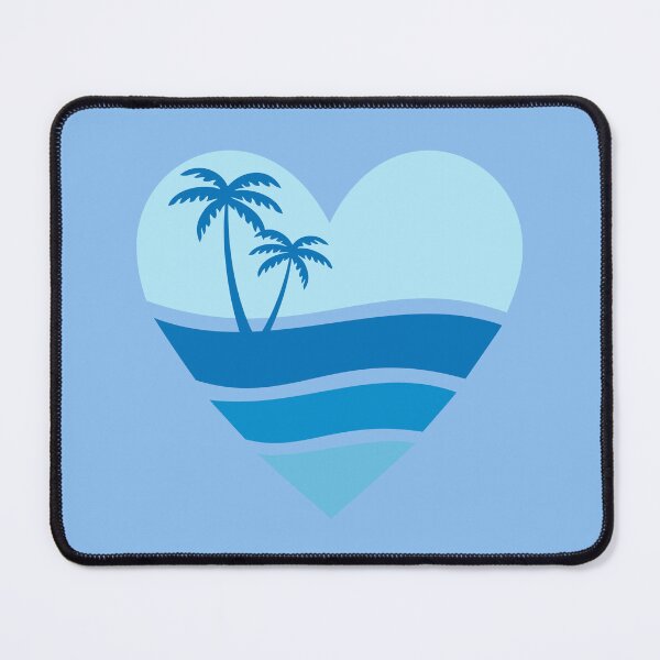 Item preview, Summer Palm Trees Heart Blue Ocean Waves Beach designed and sold by SolutionsArt.