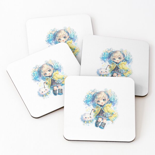 Item preview, Tiny Storm Tamer – Kawaii Thundercloud Girl Sticker designed and sold by blossomfun.
