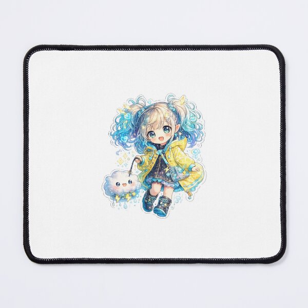 Item preview, Tiny Storm Tamer – Kawaii Thundercloud Girl Sticker designed and sold by blossomfun.