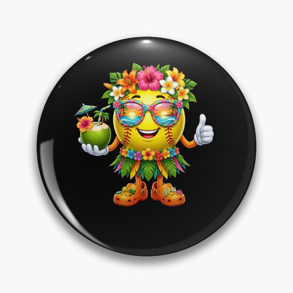 Item preview, Hawaiian Softball Hawaii Tropical Beach Summer Vacation Kids designed and sold by Littermin.