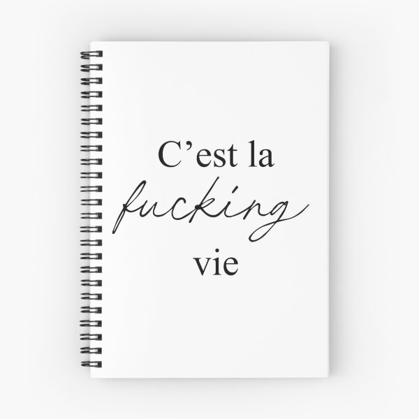 Item preview, C’est la Fucking Vie – French Quote Typography Design | Minimalist Black and White Aesthetic designed and sold by klebtgut.