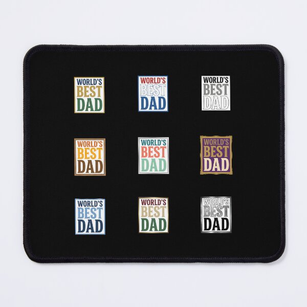 Item preview, World's Best Dad Typography Design – Classic Father's Day Gift & Apparel. Sticker set designed and sold by SideKickCreates.