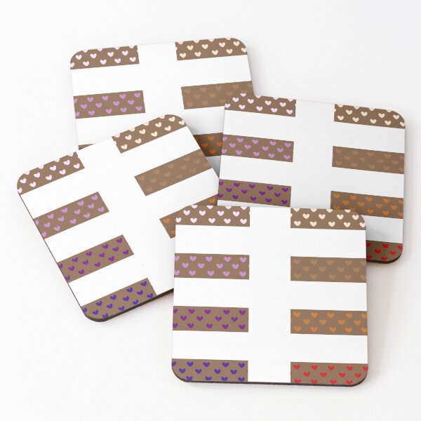 Item preview, Cozy Brown Washi Tape Hearts Pattern Sticker Pack designed and sold by Art_IN_Design Pack.
