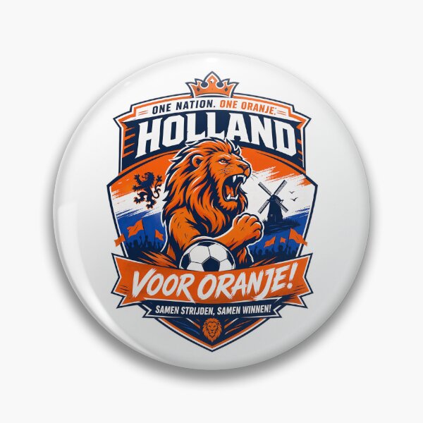 Item preview, Netherlands Football Emblem, Dutch Soccer Fan Badge  designed and sold by Jandedan.