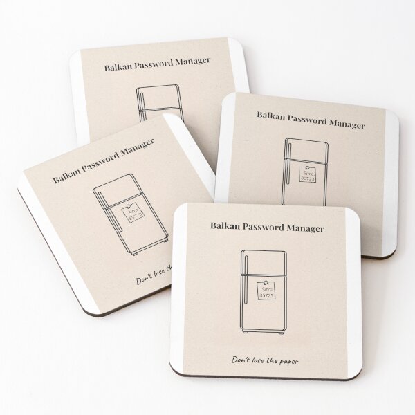 Item preview, Balkan Password Manager – Don't Lose the Paper designed and sold by Mastalina99.