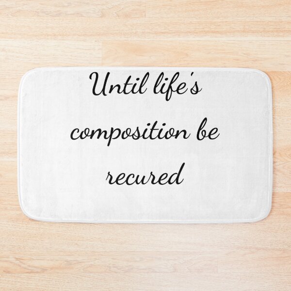 Item preview, "Until life's composition be recured" - handwriting black designed and sold by ariksworld.