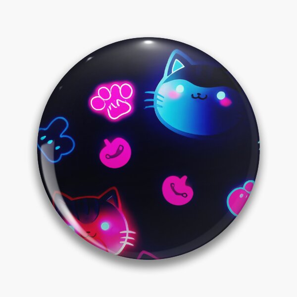 Item preview, Neon Cyber Kawaii Cat Pattern Aesthetic Design designed and sold by IMuDesigner.