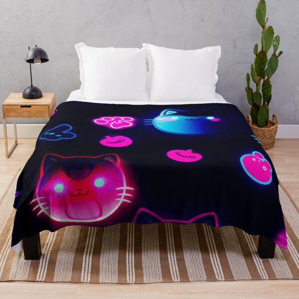 Item preview, Neon Cyber Kawaii Cat Pattern Aesthetic Design designed and sold by IMuDesigner.