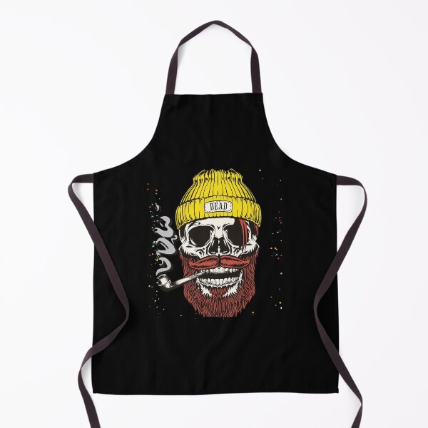 Item preview, Hipster Skull with Red Beard and Yellow Beanie - Vintage Streetwear Skeleton Design designed and sold by bilalulker.