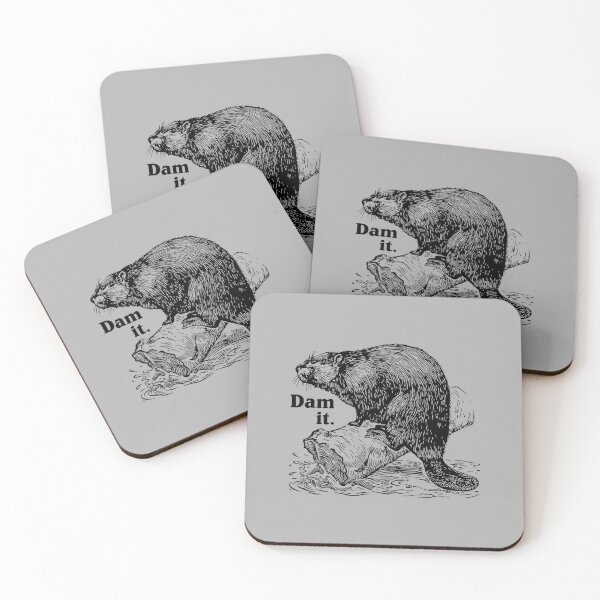 Item preview, Funny Dam It Beaver Pun Dad Joke Wildlife Art designed and sold by ArleneRowe.