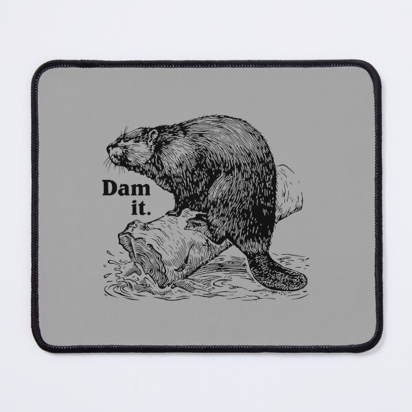 Item preview, Funny Dam It Beaver Pun Dad Joke Wildlife Art designed and sold by ArleneRowe.