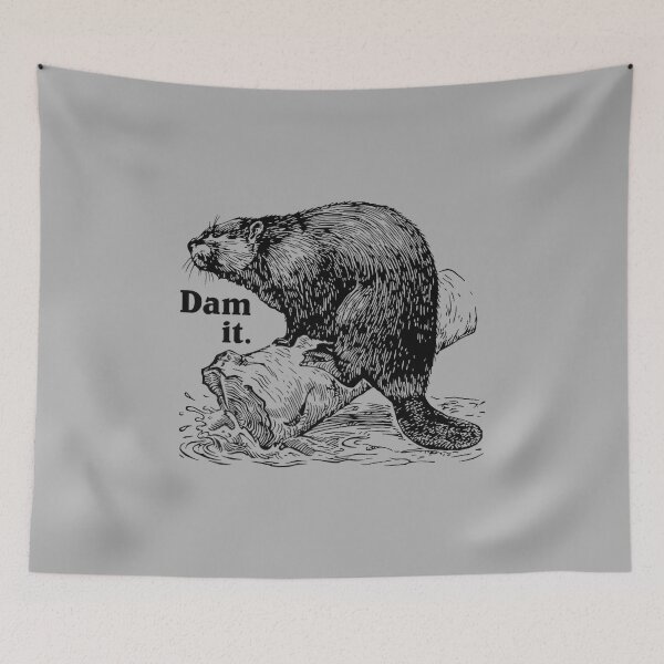 Item preview, Funny Dam It Beaver Pun Dad Joke Wildlife Art designed and sold by ArleneRowe.