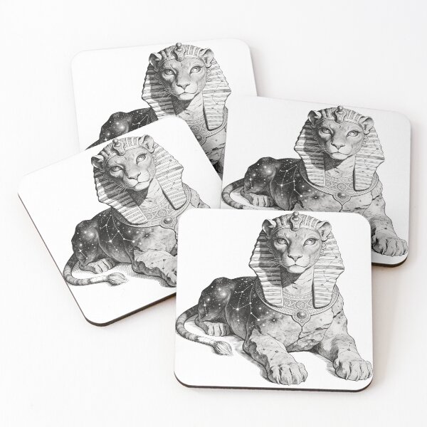 Item preview, Sphinx Lioness - big cat designed and sold by TheInkyLine.