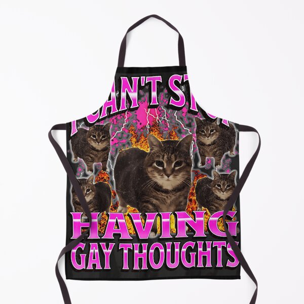 Item preview, I Can't Stop Having Gay Thoughts Queer Pride Cat Meme designed and sold by AmaXONIC.