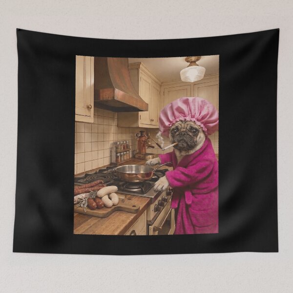 Item preview, Funny Pug Housewife Brainrot Meme Dog Owner designed and sold by TerryConnells.