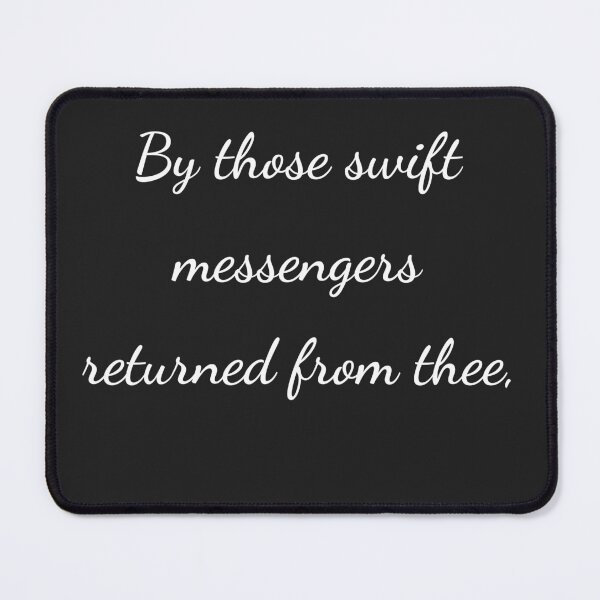Item preview, "By those swift messengers returned from thee," - handwriting white designed and sold by ariksworld.