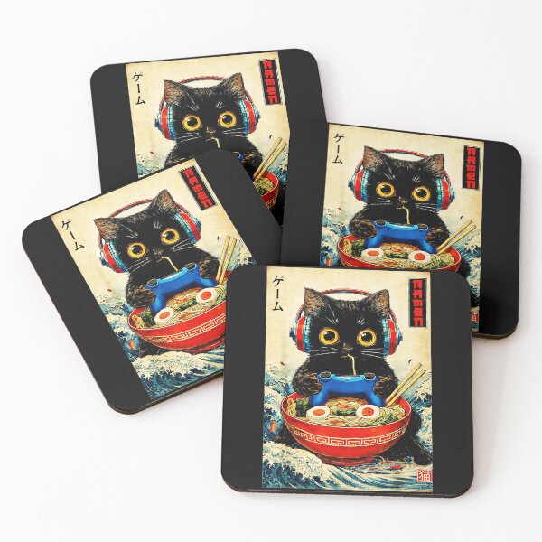 Item preview, Game Ramen Neko Cat Gamer Japanese Food designed and sold by AmaXONIC.