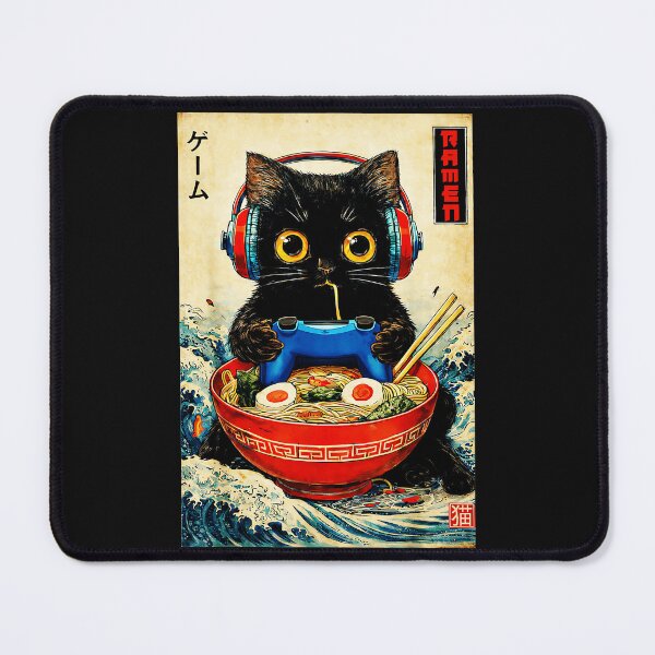 Item preview, Game Ramen Neko Cat Gamer Japanese Food designed and sold by AmaXONIC.