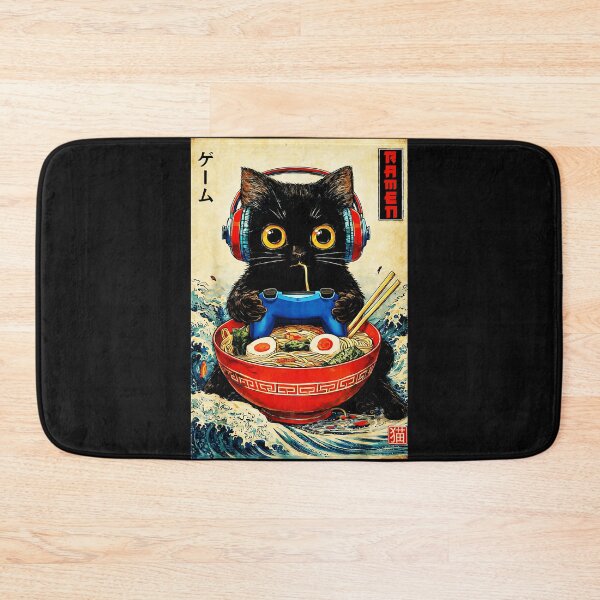 Item preview, Game Ramen Neko Cat Gamer Japanese Food designed and sold by AmaXONIC.