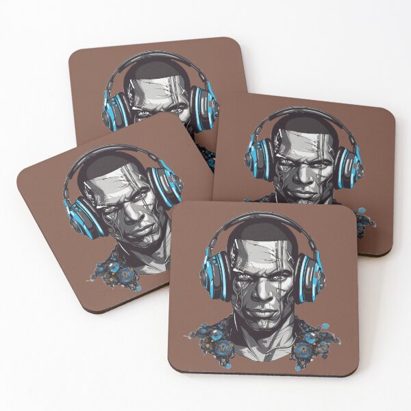 Item preview, Cyborg Wearing Headphones designed and sold by Magenta Merch.