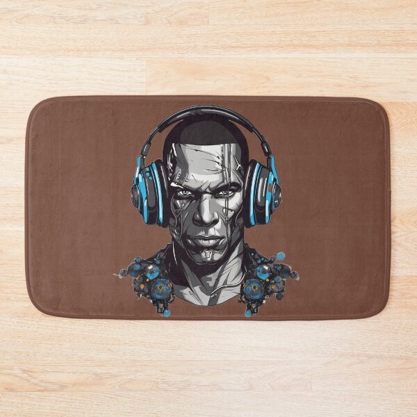 Item preview, Cyborg Wearing Headphones designed and sold by Magenta Merch.
