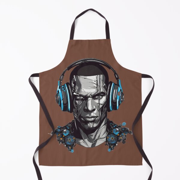 Item preview, Cyborg Wearing Headphones designed and sold by Magenta Merch.