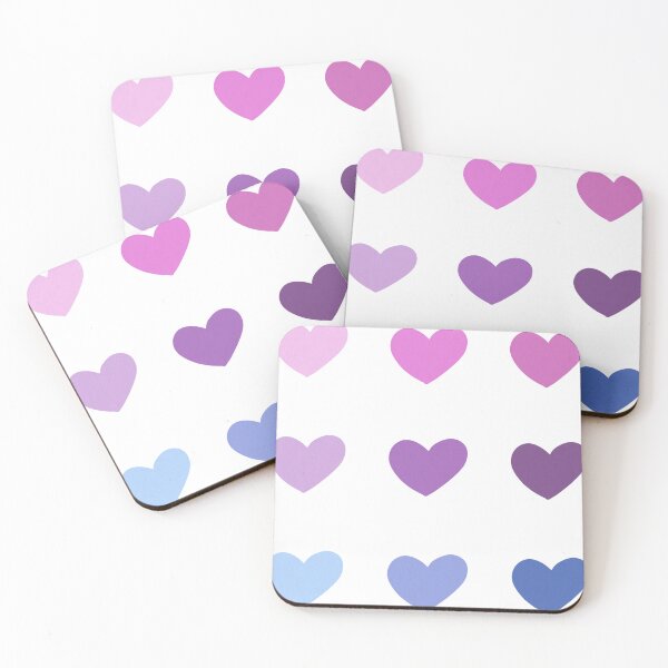 Item preview,  Cozy Cute Pastel Gradient Hearts Pattern Sticker Pack soft pastel pinks rich purples aesthetic blues,color transition. designed and sold by Art_IN_Design Pack.