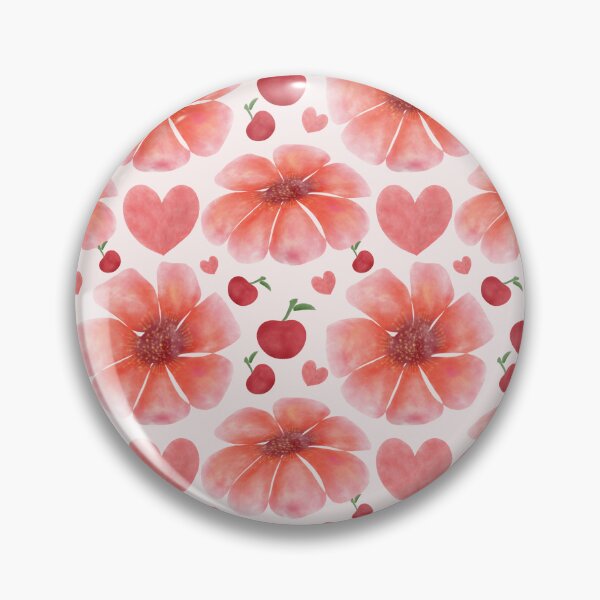 Item preview, Cherry Blossom Hearts Floral Pattern designed and sold by HopeAndHustle.